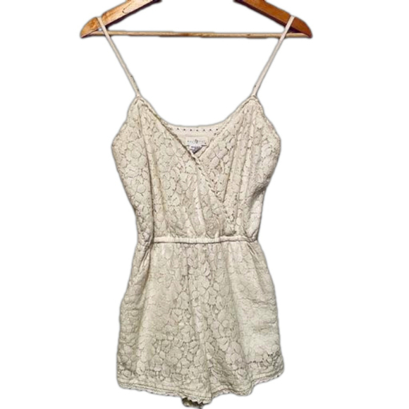 Full Tilt White Lace Romper Extra Small - Picture 2 of 9